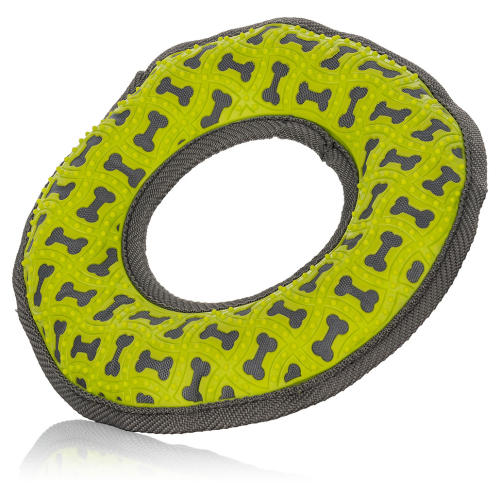 Knuffelwuff-hundelegetøj frisbee lavet af gummi og stof